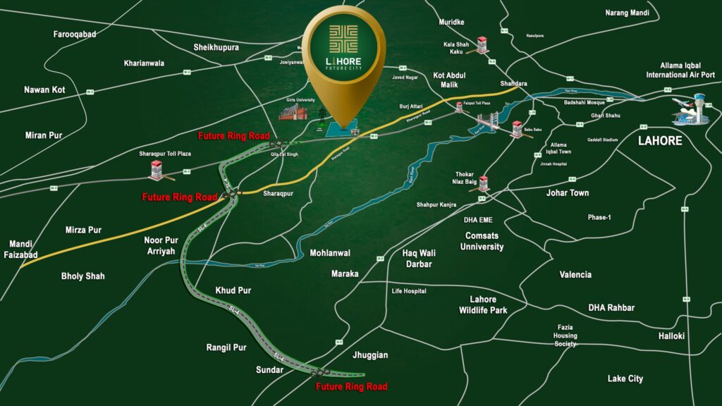Strategic Accessibility of Lahore Future City Location